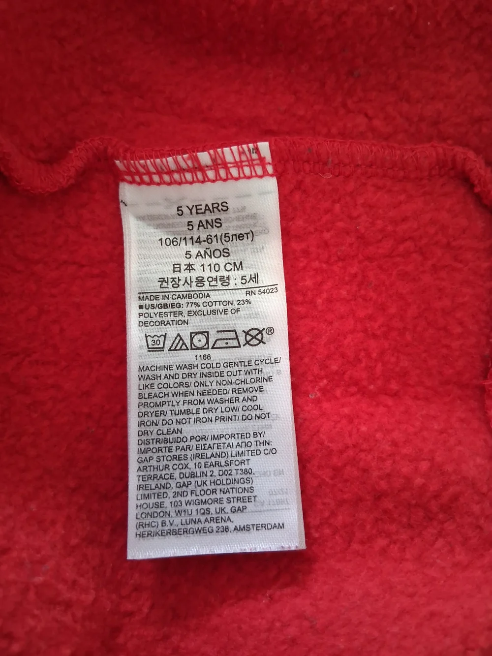 GAP Kids Crewneck Sweatshirt Lot Of 2  Red & Black Logo Tops Size 5